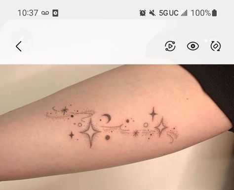 Moon Spine Tattoo, Seoul Tattoo, Simple Tattoo Fonts, Stars Tattoo, Foot Tattoos For Women, Weird Tattoos, Spine Tattoo, Arm Tattoos For Women, Foot Tattoo