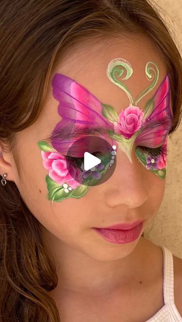 Mermaid Face Paint, Festival Face Paint, Butterfly Face Paint, Face Painting Tutorials, Festival Face, Butterfly Face, Kids Face Paint, Face Painting Designs, Pretty Designs