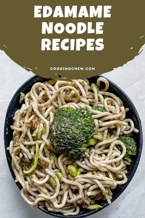 These edamame noodle recipes use the new and trendy noodles made out of edamame flour! Pasta With Edamame, Edamame Noodles Recipes, Edamame Noodle Recipes, Edamame Spaghetti Recipes, Edamame Pasta Recipes, How To Make Edamame, How To Cook Noodles, Edamame Noodles, Edamame Spaghetti