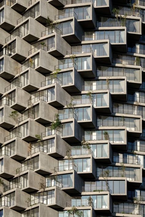 Bjarke Ingels Group, Urban Tree, Bjarke Ingels, Concrete Sculpture, Mix Use Building, Parametric Architecture, Apartment Terrace, Exposed Concrete, Building Facade