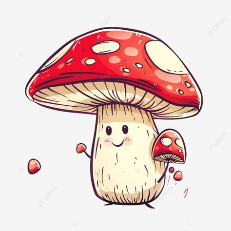 mushroom character funny children drawing with red cap cute outline cartoon cartoon mushroom chara Cute Mushrooms Drawing, Cartoon Outline, Outline Cartoon, Mushroom Character, Funny Children, Children Drawing, Cartoon Mushroom, Cap Cute, Cartoon Cartoon