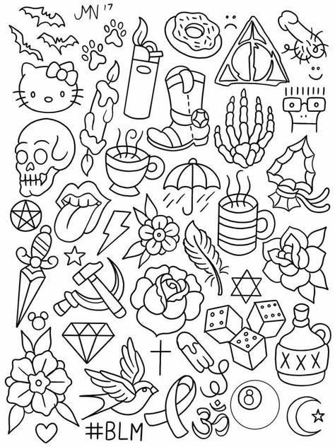 Pin by Yoongis Secretary on Line Art | Tattoo stencil outline, Sharpie tattoos, Flash tattoo designs Simple Stencil Tattoo, Inbox Tattoos, Anime Flash Art, Easy Flash Tattoo, Tattoo Doodles, Tattoo Stencil Designs, Tato Tradisional, Tato Flash, Beginner Tattoos