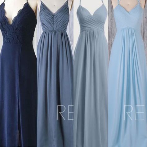 Made Of Honor Dress Blue, Neptune Blue Bridesmaid Dresses, Maid Of Honor Blue Dress, Wedding Maid Of Honor Dresses Blue, Maid Of Honor Different Color Dress, November Bridesmaids, Dark Dusty Blue Bridesmaid Dresses, Maid Of Honor Gown Elegant, Maid Of Honor Dress Blue