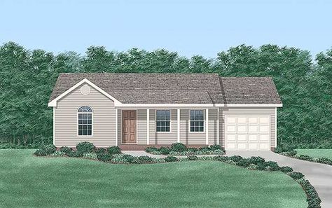 1 Car Garage, Cool House, Garage Apartment Plans, Ranch Style House, 2 Bedroom House Plans, Garage Floor Plans, Ranch House Plan, Small House Floor Plans, Ranch Style House Plans