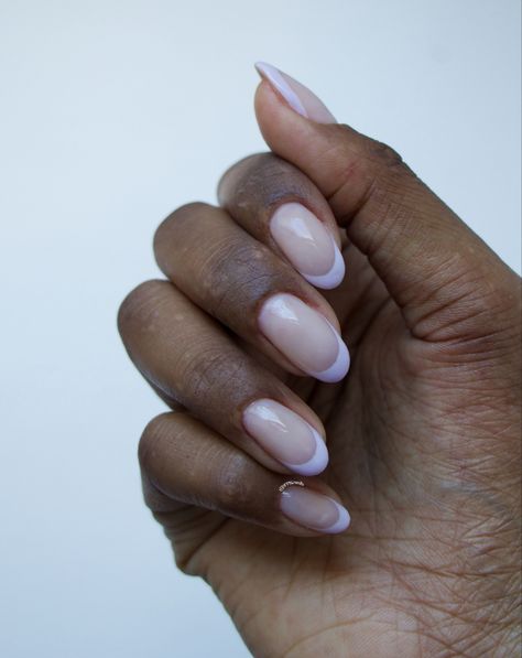 Lilac French Nails, Lilac French Tip Nails, Nails Lilac, Dreamy Nail, Plain Nails, Spring Inspo, Lilac Color, French Tip Nails, French Manicure