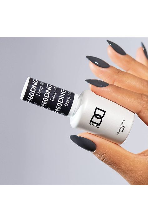 DND Gel Polish Set - 1 each of Grey Gel Polish and Grey Nail Polish, 460 Deep Mystery, 0.5 Fl Oz Dnd Gray Gel Polish Colors, Grey Dnd Gel Polish, Dnd Deep Mystery, Dnd Gray Gel Polish, Dnd Polish, Dark Grey Nails, Dnd Gel Nail Polish, Grey Nail, Grey Nail Polish