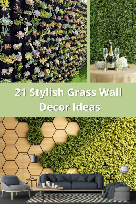 Grass Walls Interior, Grass Wall Living Room, Brick And Grass Wall, Grass Wall Patio, Grass Wall Decoration Ideas Living Room, Grass Wall In Bathroom, Turf Wall, Grass Wall Decor, Grass Accent Wall