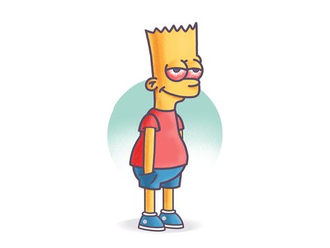 Bart High Simpson by Varun Kumar High Cartoon Characters, Bart Simpson High, Cartoon Characters High, Simpson Drawings, High Cartoon, Simpson Wallpaper Iphone, Dope Cartoons, Simpsons Art, Tattoo Graphic