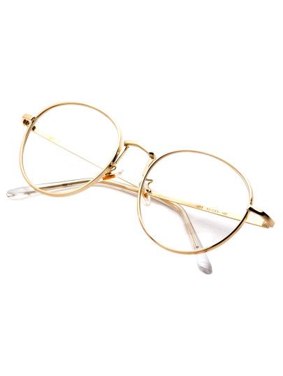 Gold Delicate Frame Clear Lens Glasses Trendy Eyeglasses For Women, Trendy Eyeglasses, Gold Glasses Frames, Gold Rimmed Glasses, Cute Glasses Frames, Clear Eyeglasses, Glasses Frames Trendy, Gold Eyeglasses, Retro Eyeglasses