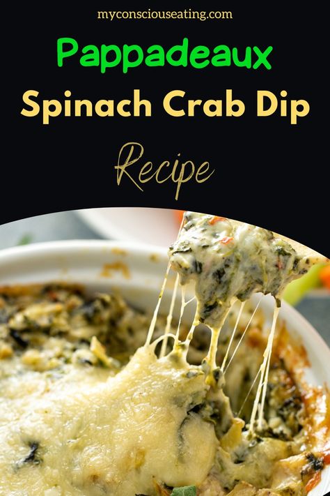 Spinach crab dip with a spoon Pappadeaux Crab And Spinach Dip Recipe, Spinach Crab Dip Recipe, Spinach Crab Dip, Crab And Spinach Dip Recipe, Pappadeaux Recipe, Crab Dip Recipe, Seafood Dip, Spinach Dip Recipe, Crab Dip