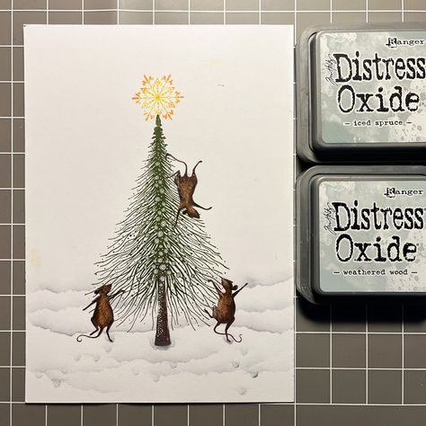 Lavinia Christmas Cards, Yule Cards, Preparing For Christmas, Lavinia Cards, Stencils Tutorials, Lavinia Stamps Cards, Watercolour Pencils, Fir Trees, Lavinia Stamps