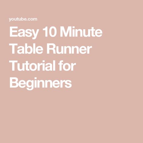 Easy 10 Minute Table Runner Tutorial for Beginners 10 Minute Table Runner Pattern, 10 Minute Table Runner, Table Runner Tutorial, Fall And Christmas, Table Runner Pattern, Halloween Fall, How To Sew, Learn To Sew, 10 Minute