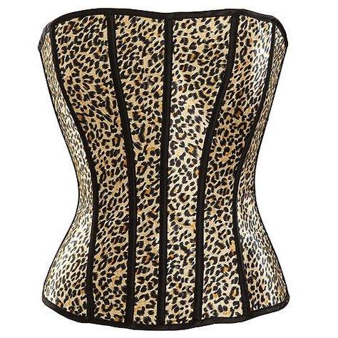 Leopard Corset, Fantasy Punk, Leopard Costume, Corset Costumes, Black Shirts, Corset Tops, Halloween Costume Shop, Pvc Fabric, French Maid