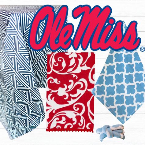 Ole Miss Tailgating Decorations, Ole Miss Graduation Party, Ole Miss Tailgate, The Grove Ole Miss, Ole Miss Tailgating, Honey Do Shower, Grooms Cake Tables, Navy Blue Table Runner, Tailgate Decorations