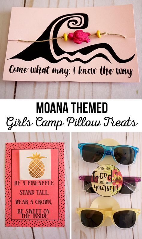 Girls Camp Games, Young Women Camp Themes, Girls Camp Pillow Treats, Camp Pillow Treats, Girls Camp Activities, Girls Camp Gifts, Pillow Treats, Lds Girls Camp, Girls Camp Crafts