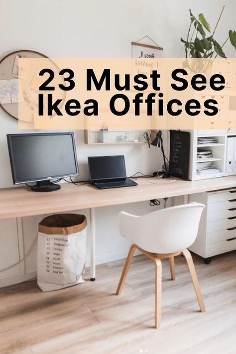 You Wont Beleive These Offices Are From Ikea. 23 Stunning Ikea Office Hackd Organized Home Office Ideas, Bekant Desk Home Office, Ikea Office Desk Hack, Ikea Hack Desk Workspaces, Ikea Small Office Ideas, Ikea Home Office Ideas Small Spaces, Escritorio Ikea Ideas, Kallax Office Ideas, Working Station At Home