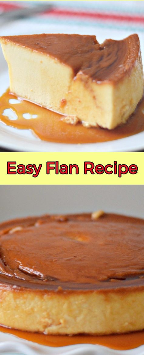 The Easiest Flan Napolitano Recipe - An Authentic Mexican Dessert Easy Flan Recipe, Easy Flan, Flan Recipe Easy, Authentic Mexican Desserts, Breakfast Cupcakes, Deserts Easy, Sweet Breakfast Treats, Flan Recipe, Mexican Dessert