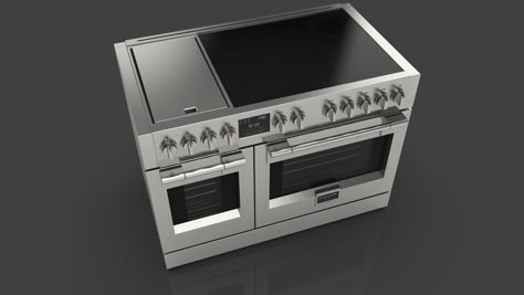 SOFIA 48” PRO INDUCTION RANGE WITH GRIDDLE | Fulgor Milano Double Induction Cooktop, Induction Stove And Oven, Induction Range With Double Oven, 48” Induction Range, 48 Inch Induction Range, Stove With Griddle, 48" Range, Slide In Range, Self Cleaning Ovens