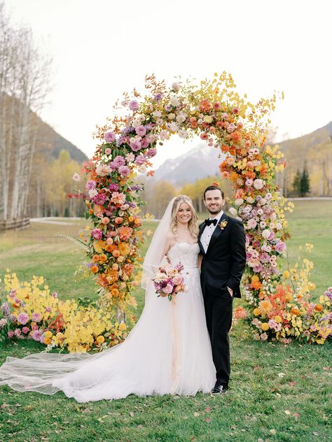 Floral Archway, Aspen Wedding, Wedding Arbour, Lake Como Wedding, Ceremony Arch, Fall Wedding Colors, Ceremony Backdrop, Floral Arch, Wedding Florals