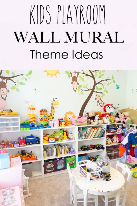 Kids Playroom Mural, Play Space Ideas, Playroom Mural Ideas, Playroom Wall Mural, Playroom For Kids, Ikea Kids Playroom, Ultimate Playroom, Playroom Toddler, Kids Playroom Rugs