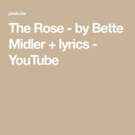 Great Songs, Bette Midler, Song Of Style, Live Love Laugh, Heart To Heart, Things To Watch, Late 1960s, Greatest Songs, Popular Music