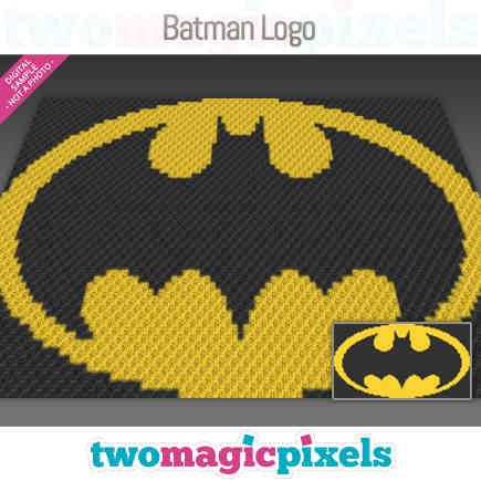 Batman Logo inspired crochet blanket pattern; knitting, cross stitch graph; pdf download; bat; no written counts or row-by-row instructions by TwoMagicPixels, $2.99 USD Crochet Batman Blanket, Batman Logo Design, Batman Badge, Batman Blanket, Batman Portrait, Knitting Logo, Cross Stitch Plastic Canvas, Two Magic Pixels, Batman Silhouette