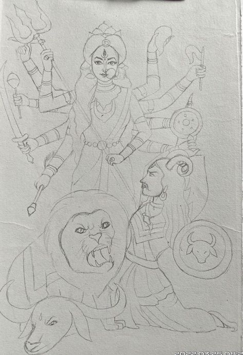 Durga Maa Mehndi Design, Ma Durga Full Body Drawing, Durga Maa Pictures Drawing, Vasudev Kutumbakam Drawing, Durga Ma Drawings, Durga Maa Drawing Sketch, Durga Maa Pencil Sketch, Durga Maa Doodle Art, Durga Maa Sketch Pencil