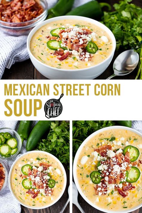 Mexican Street Corn Soup, Street Corn Soup, Mexican Soup Recipes, Corn Soup Recipes, Comfort Soup Recipes, Mexican Soup, Corn Soup, Mexican Street Corn, Street Corn