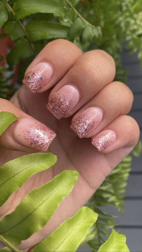 Dip Powder Nails Ombre, Ombre Nails Dip, Glitter Birthday Nails, Pink Glitter Ombre Nails, Pink Glitter Birthday, Glitter Ombre Nails, Pink Glitter Ombre, Nails Dip, Dip Nail