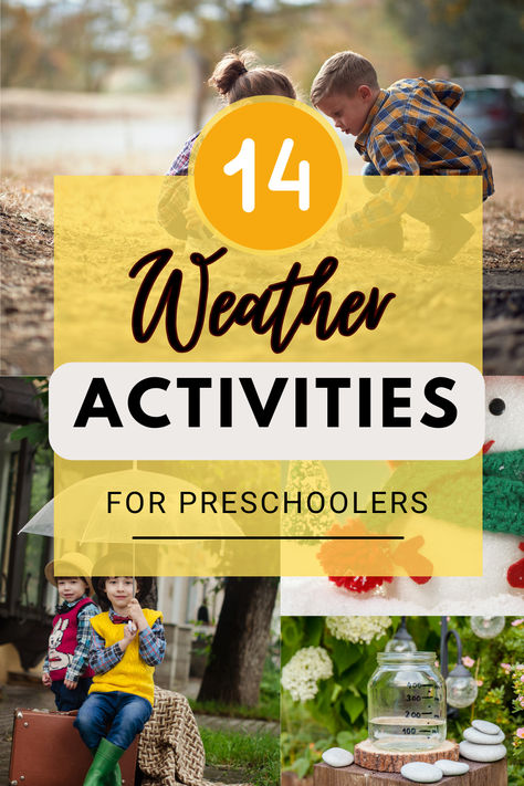 Weather is an interesting topic and a point of fascination for all children. 
These weather activities will help them learn about the weather in a fun and educational way.

#weatheractivities #preschoolersactivities Weather Games Preschool, Weather Activities Preschool Crafts, Weather Activities For Preschoolers, Preschool Weather Activities, Weather Activities Preschool, Weather Games, Preschool Weather, Educational Activities For Preschoolers, Activities For Preschoolers