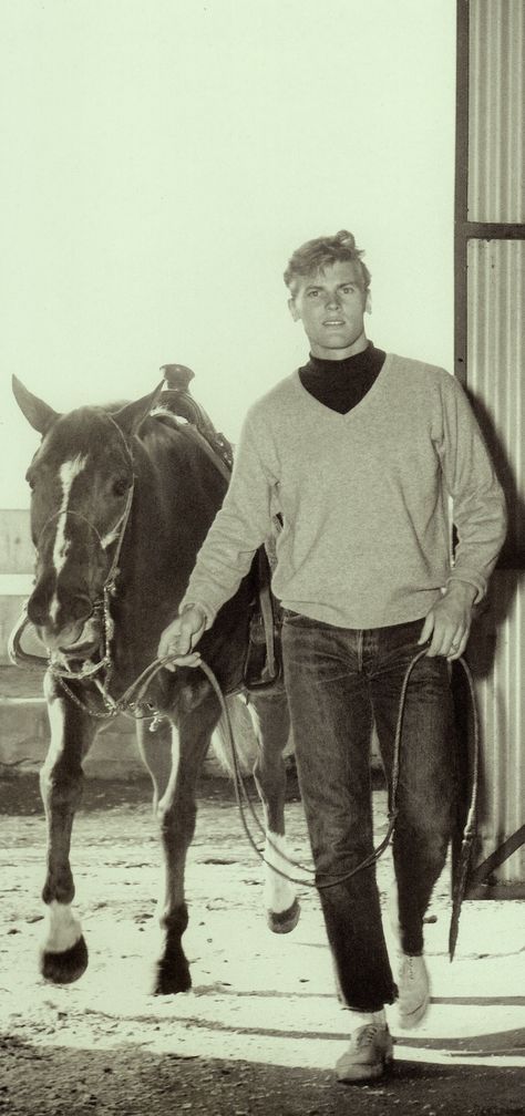 TAB HUNTER early 1960's From Hollywood & the Ivy Look. By Graham Marsh & Tony Nourmand. (minkshmink) Vintage Starlets, 1960s Icons, Charlie Carver, Ivy Look, Tab Hunter, Most Handsome Actors, People Of Interest, The Ivy, Hollywood Legends