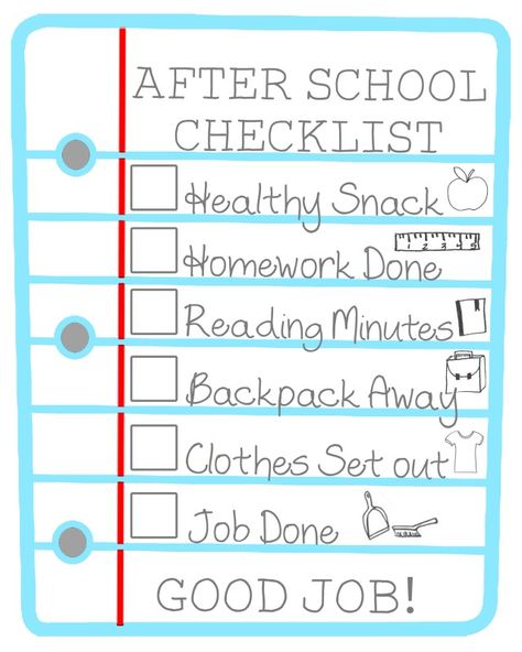 After School Checklist for Kids After School Checklist For Kids, After School Checklist, Checklist For Kids, Back To School Checklist, School Checklist, After School Routine, Afterschool Activities, Chores For Kids, Charts For Kids