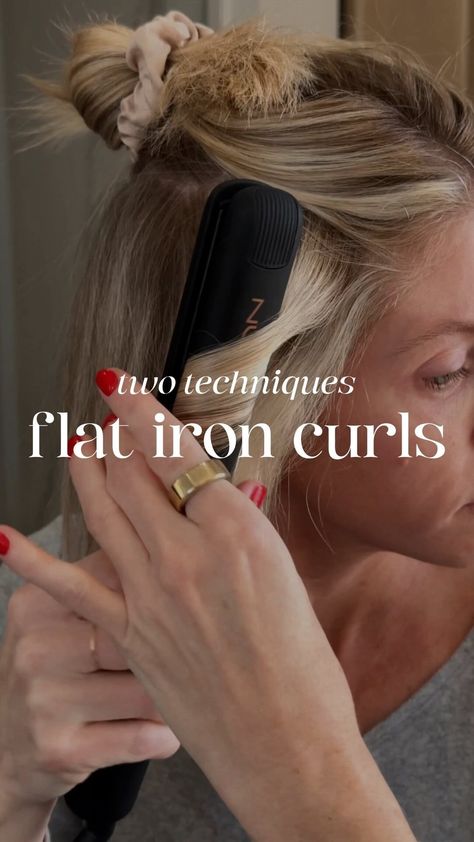 let’s break this down even more! A stylist going in to add simple texturing is NOT the same as adding in layers. Each short hair cut is so… | Instagram How To Curl Lob With Flat Iron, Curl Bob With Straightener, Hot Iron Curls Tutorials, Curling Short Hair With Flat Iron Videos, Curl Short Bob With Flat Iron, Short Hair Curls With Flat Iron, Flat Iron Curls On Short Hair, Curling Iron Vs Flat Iron Curls, How To Curl A Bob With A Flat Iron