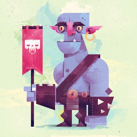 Fizzlewort the Goblin - Having some more fun in #affinitydesigner 2.5. Working in again with this extremely simple blocky style using vector shapes and vector textures from our Texture Pack Vol.5 for #affinity #madeinaffinity #characterdesign #characterillustration #illustrationartists #fantasyart #childrenillustration #vectorillustration #vectorartwork #orc #illustration Simple Character Background, Orc Illustration, Goblin Character Design, Flat Character Design, Stylised Illustration, Goblin Character, Flat Inspiration, Chara Design, The Goblin