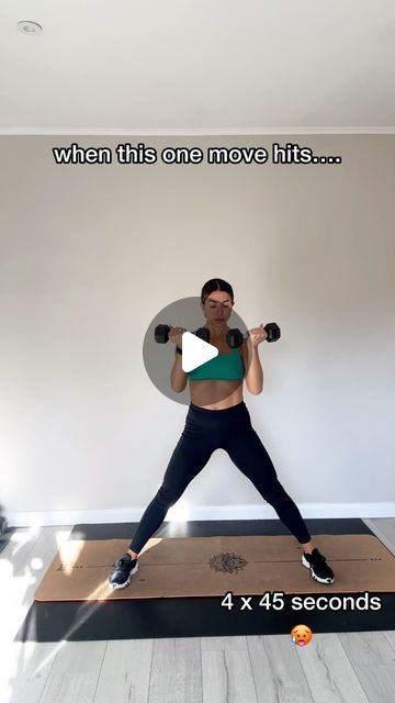 Kimberley Modlinger-Ali | Womens Online Exercise Coach on Instagram: "ladies, mums, you know I’m all about combo moves ⏰ and this one is hands-down one of my favs! @kimmyfit.onlinestudio 🫶🏼💪🏼 just look at how much you’re working your body!   Pleaseeeee don’t let that inner thigh stretch scare you—it’s sooo good for your body, especially your pelvic floor. Start small, and don’t skip the inner thigh stretch in your warm-up, just like I always teach in my online studio!  *** Top Tips: Exhale as you press away from the floor in the lateral lunge, and actively lift your pelvic floor-engaging your deep core too!  Here’s how I want you to do it: Pick a medium-to-light set of dumbbells that lets you focus on form, balance, and strength. Aim for 45 seconds, 4 rounds. 🫶🏼  This combo exercise Inner Thigh Stretch, Inner Thigh Stretches, Exercise Coach, Woman To Woman, Weight Workouts, Deep Core, Lateral Lunges, Dumbbell Set, We Did It