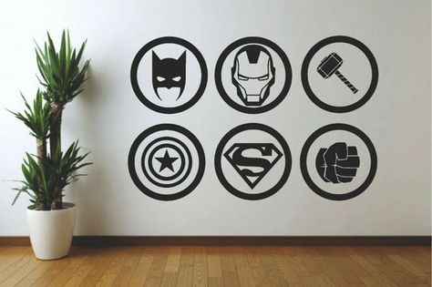 Marvel Toddler Room, Modern Superhero Bedroom, Dc Bedroom, Avengers Wall Art, Green Superhero, Avengers Bedroom, Boho Outdoor Space, Marvel Avengers Bedroom, Mens Bedroom Decor