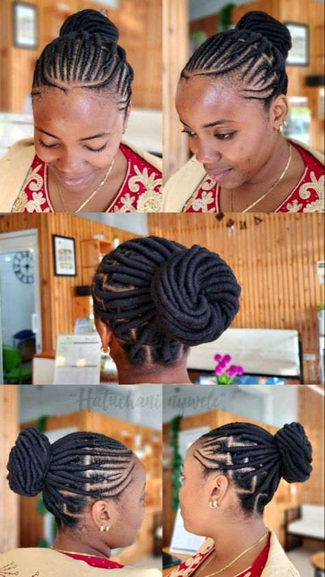 Kiko Hairstyle With Wool, African Braiding Styles, Beautiful Cornrows, Wool Braids, Brazilian Wool Hairstyles, Protective Styles For Natural Hair Short, Brazilian Wool, Latest Hair Braids, Natural Hair Haircuts