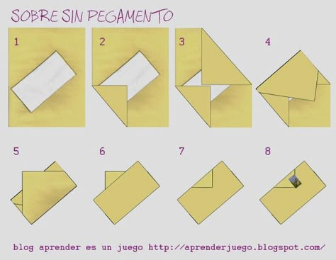 Sobre sin pegamento para enviar cartas - Aprender con el juego Adventure Time Crafts, Wire Hanger Crafts, Origami Cards, Letter Folding, Origami Envelope, Hanger Crafts, Kids Doodles, Origami Patterns, Envelope Lettering