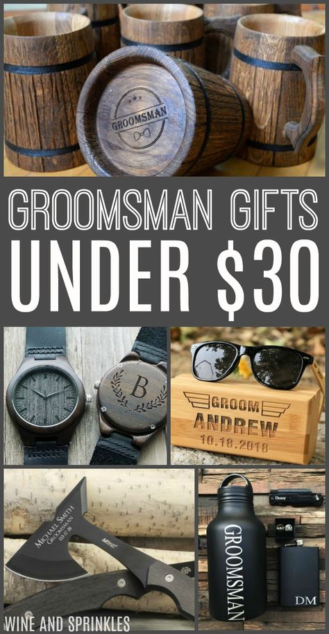 Groomsman Gifts Under $30 Diy Groomsmen Gifts, Groomsmen Boxes, Groomsmen Beer, Groomsmen Proposal Gifts, Bridesmaid Groomsmen Gifts, Groomsmen Accessories, Groomsmen Gifts Unique, Wedding Titles, Rustic Summer Wedding