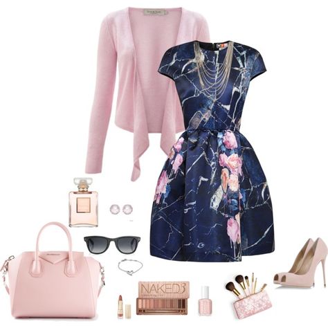 "Coco" by catherine-dell on Polyvore Color Outfits, Navy Outfit, Christian Fashion, Elegant Dress, Fashion Classy, Set Dress, What To Wear, Favorite Outfit, Independent Design