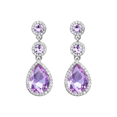 PRICES MAY VARY. Made of crafted environmental friendly Austrian Crystal and Rhinestone ,Light weight ;For Pierced ears. This jewelry shinning with grace and beauty. And the metal surface is of high polished finish Design: Elegant Purple Crystal Rhinestone Tear Drop Dangle Earrings shining also let whole look more modern and fashion Material: Alloy,Crystal Rhinestone ; Earrings Size:1.85*0.66 inch Photography of real item from YINLI Jewelry, What you see is what you get Occasion: Bridal, Wedding Purple And Silver Earrings, Quinceanera Earrings, Purple Earring, Crystal Earrings Wedding, Doki Doki, Metal Surface, Classic Earrings, Environmental Friendly, Purple Crystal