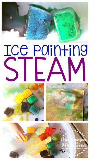 Preschool Science Art, Steam For Preschoolers Ideas, Steam Activities Preschool Art, Steam Ideas For Preschool, Steam For Toddlers, Summer Theme Science Activities, Steam Activities Preschool, Hot And Cold Activities Preschool, Melting Ice Activity For Preschool