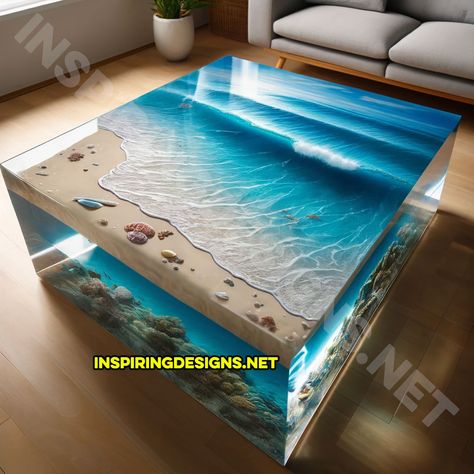 Step into the whimsical world of epoxy encapsulated nature scene coffee tables! Imagine turning your living room into a captivating portal to nature, where each table isn’t just a piece of furniture but a mini ecosystem trapped in time. Let’s dive into this fascinating realm where beaches, forests, jungles, and more come to life right … Mini Ecosystem, Bring The Outdoors Inside, Epoxy Coffee Table, Outdoors Inside, Epoxy Table, Ocean Scenes, Ecosystem, Nature Scenes, The Outdoors