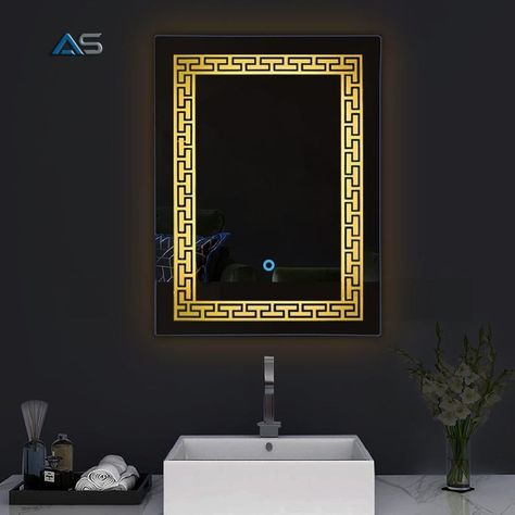 Mirror Area, Mirror Bathroom, Led Mirror Bathroom, Bathroom Mirrors, Rectangle Mirror, Energy Efficient Lighting, Led Mirror, Mirror Designs, Mirror Glass