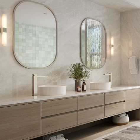 To double basin, or not to double basin—that’s the bathroom dilemma! Whether you're a fan of personal space or prefer to keep things sleek and simple, choosing the right vanity setup is key. Double basins offer convenience and style for busy mornings, but a single basin gives you more counter-top space. What’s your bathroom vibe? Vanity Setup, Stone Counter, Vanity Counter, Stone Counters, Vanity Design, Busy Morning, Double Basin, Single Basin, Personal Space