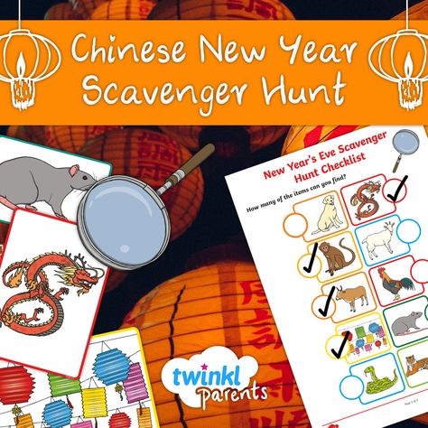 Mandarin Learning, Party Games Kids, Cny 2024, Chinese Party, Chinese New Year Activities, Scavenger Hunt Games, New Years Activities, Celebration Ideas, Free Teaching Resources