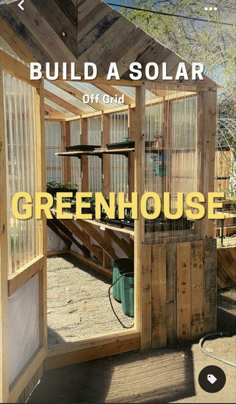 Solar Greenhouse, Diy Greenhouse Plans, Outdoor Greenhouse, Greenhouse Shed, Build A Greenhouse, Home Greenhouse, Backyard Greenhouse, Small Greenhouse, Greenhouse Plans