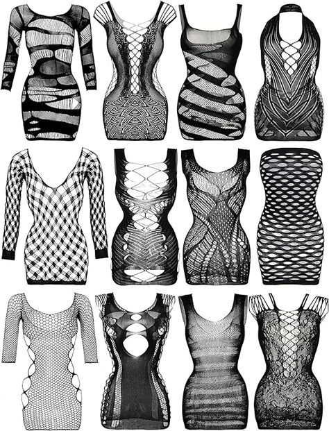 Drawing Fishnets, Fishnet Stockings Outfit Dresses, Fishnet Dress Outfits, Fishnet Bodysuit Outfit, Mesh Bodysuit Outfit, Fishnet Outfits, Fishnet Fashion, Mesh Clothes, Drawing Outlines