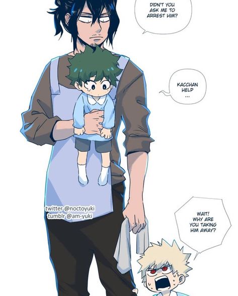 BakuDeku on Instagram: “Aizawa and Izuku’s little feet dangling is just adorable (sometimes I look at a drawing and I can’t stop staring at it for some reason…” Bakugo Deku, Mha Memes, I Lied, My Hero Academia 2, To Cute, Ochako Uraraka, My Hero Academia Shouto, Hero Wallpaper, My Hero Academia Memes