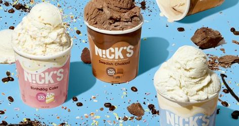 Nick's Ice Cream Review | POPSUGAR Food Ice Cream Photography Creative, Shake Salad, Keto Friendly Ice Cream, Retro Pics, Ice Cream Alternative, Hazelnut Ice Cream, Cream Photography, Ice Cream Pint, Ice Cream Photography